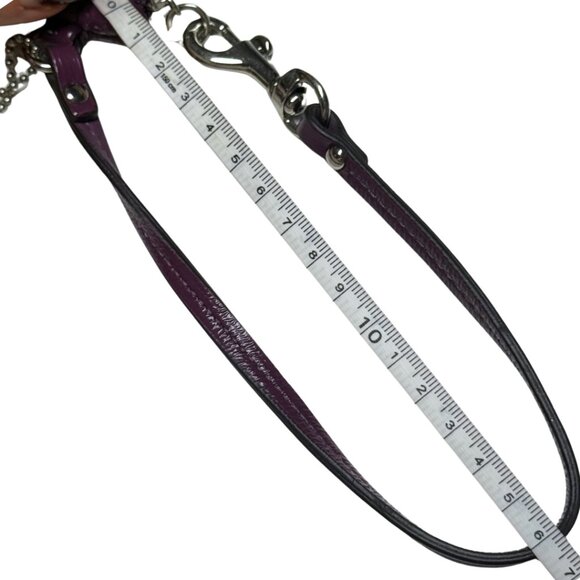 Coach Wristlet Purple Signature Jacquard Floral Appliqué - Picture 9 of 11